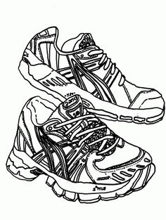 236x313 Running Shoes Coloring Pages