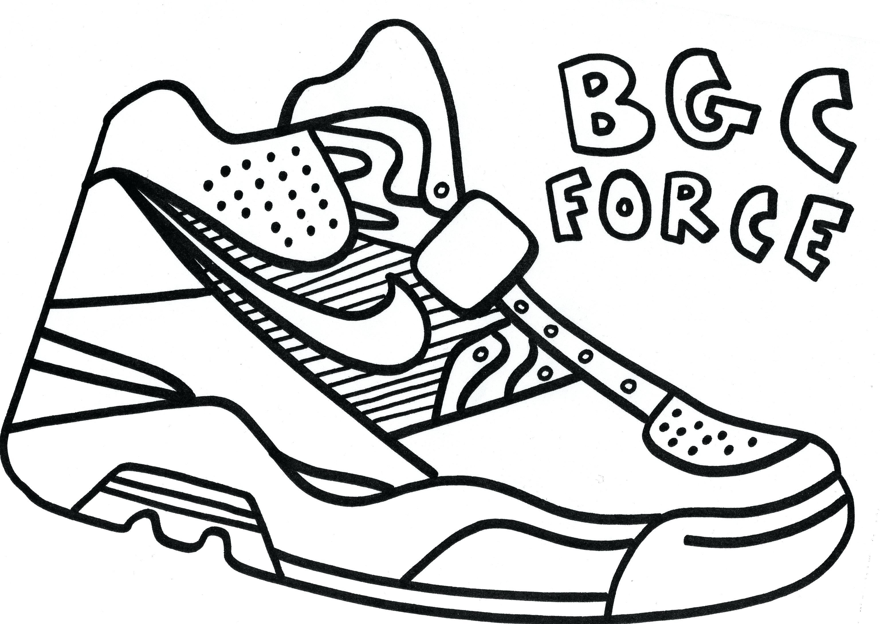 3072x2178 Coloring Running Shoe Coloring Page