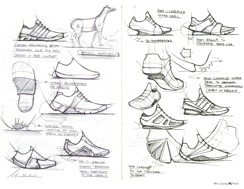 792x612 Running Shoe Sketches