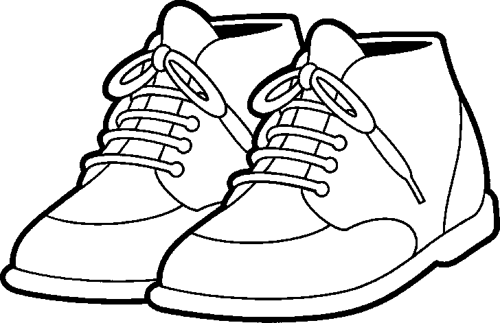 728x471 Black And White Running Shoes Clipart