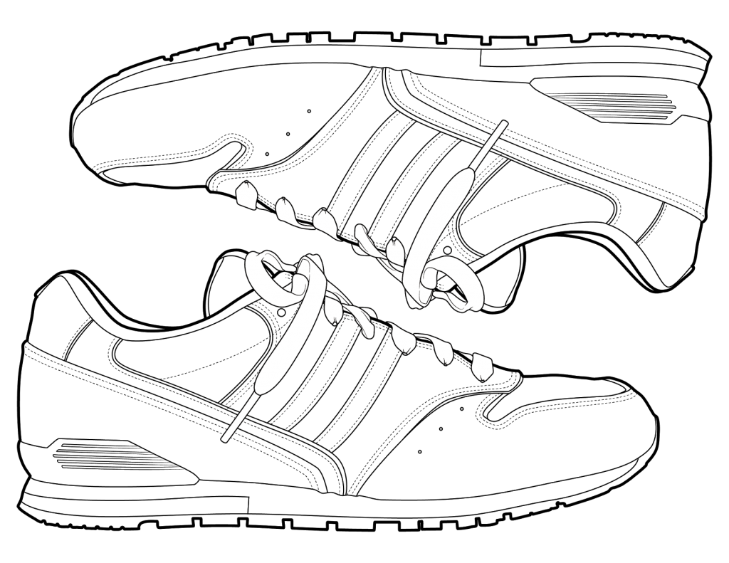 1024x791 Coloring Picture Of Running Shoes Finish Line Coloring