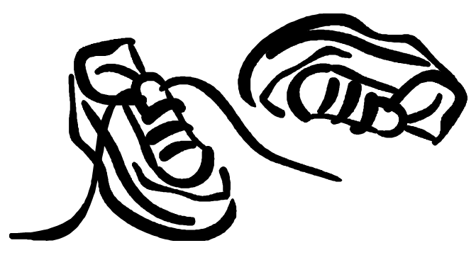 671x367 Kids Running Shoes Clipart