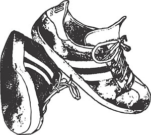 300x267 Running Shoes Vector Art Digital Art By Keith Hoffart