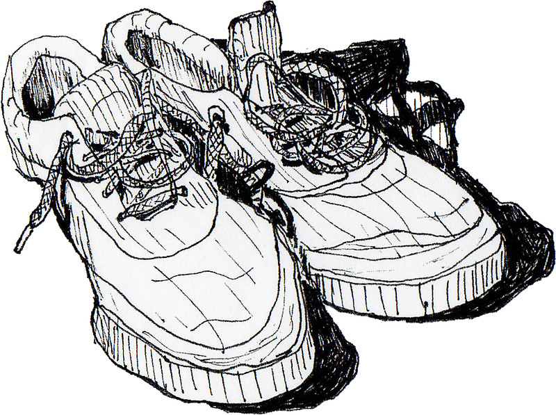 800x597 My Old Running Shoes Stickers By James Lewis Hamilton Redbubble