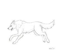 236x207 Running Wolf By Oceandust On Drawing