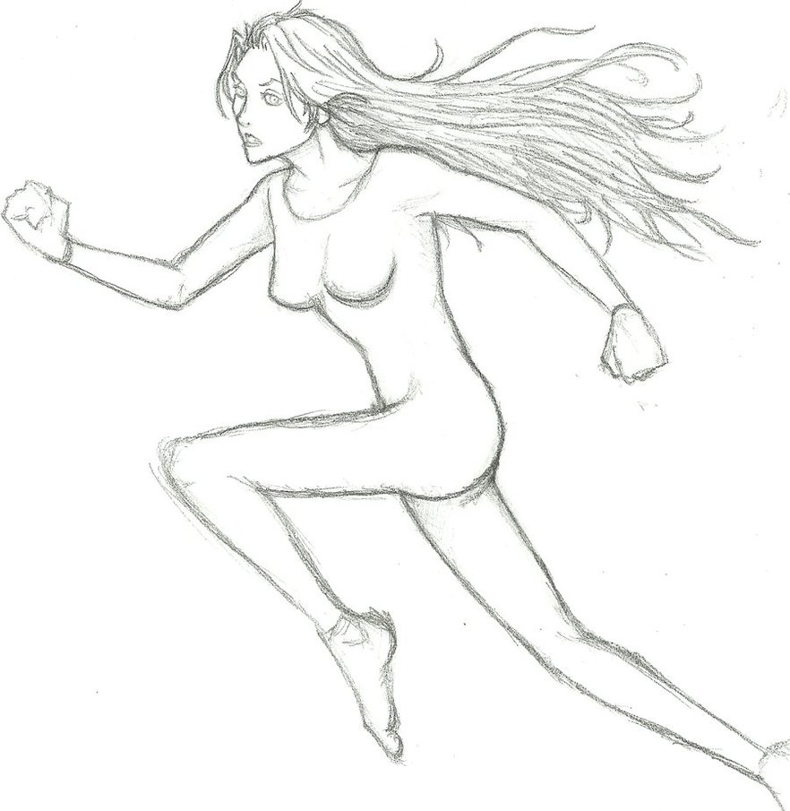 882x905 Lady Running By Geffrey