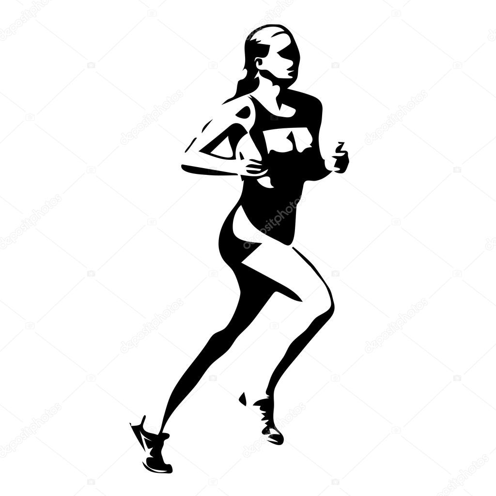 Running Woman Drawing at GetDrawings | Free download