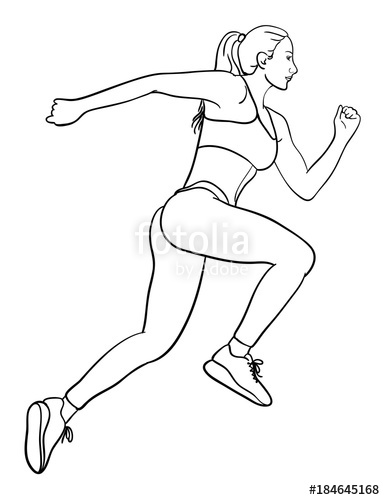 Running Woman Drawing at GetDrawings | Free download