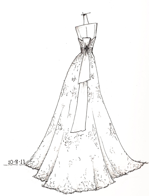 509x668 Wedding Dress Sketches
