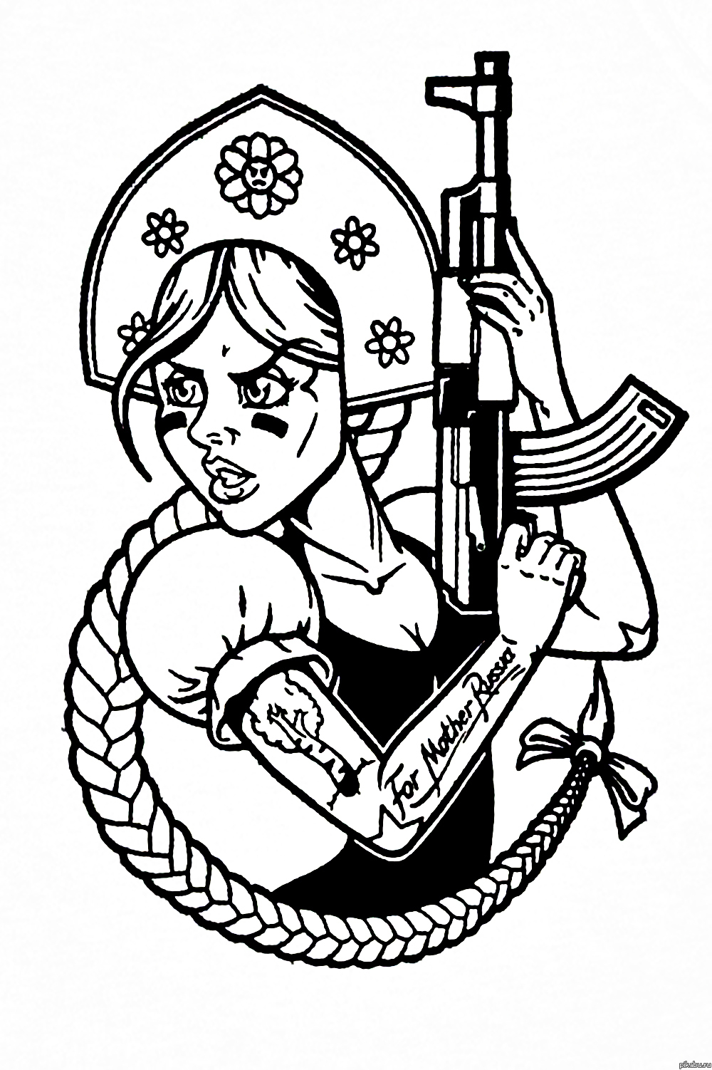 1000x1502 Mother Russia Drawing