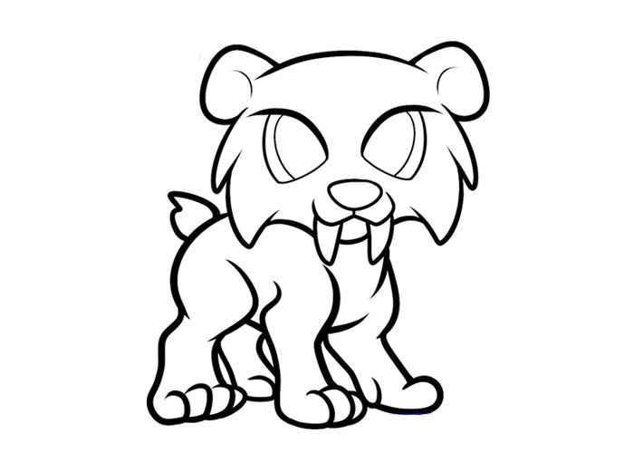 700x500 Saber Tooth Tiger Coloring Pages