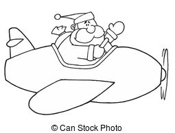 255x194 Black And White Coloring Page Outline Of A Santa With A Sack