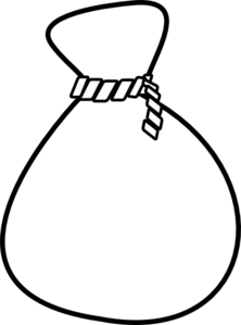 222x299 White Rope Sack Clip Art