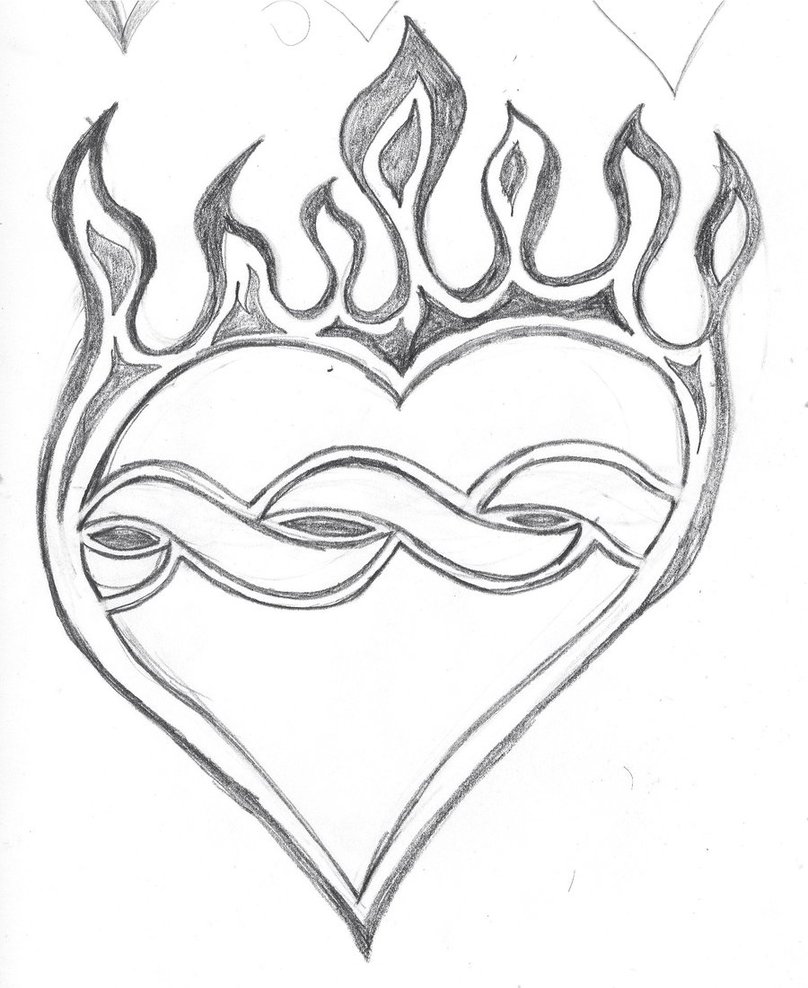 808x988 Sacred Heart Tribal By Saintangel07