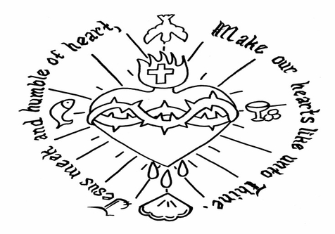 476x333 Heart Coloring Pages Christian Sacred Page