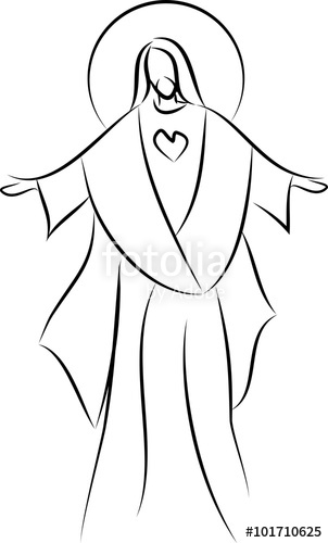 302x500 Jesus Christ The Risen Lord, Sacred Heart Of Jesus Stock Image