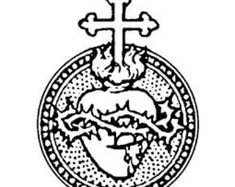 340x270 Sacred Heart Stamp Etsy