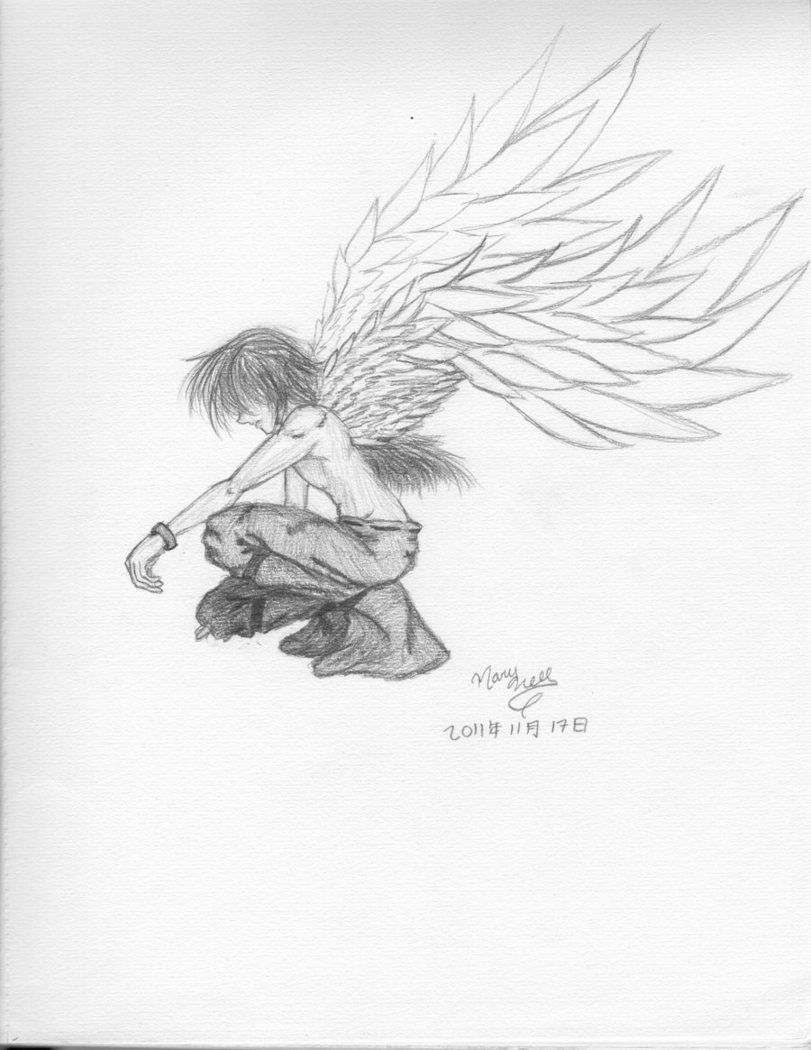 900x1165 Angel Sad Sketch Sad Angelhatefueled