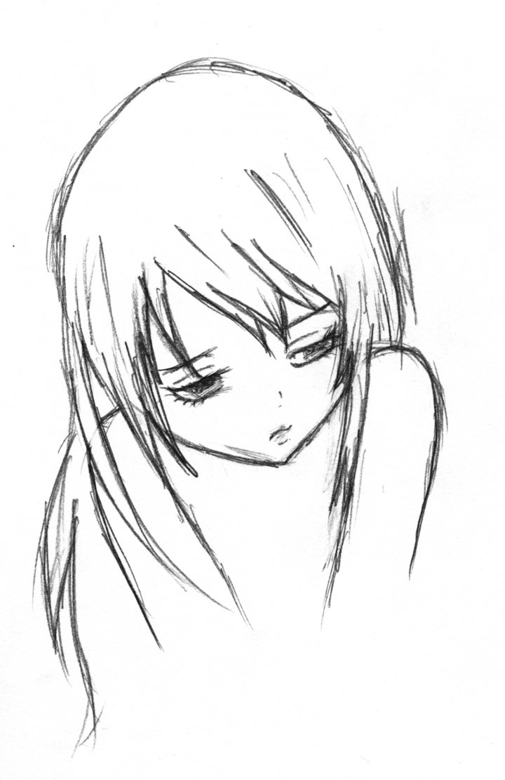Sad Anime Drawing at GetDrawings.com | Free for personal use Sad Anime
