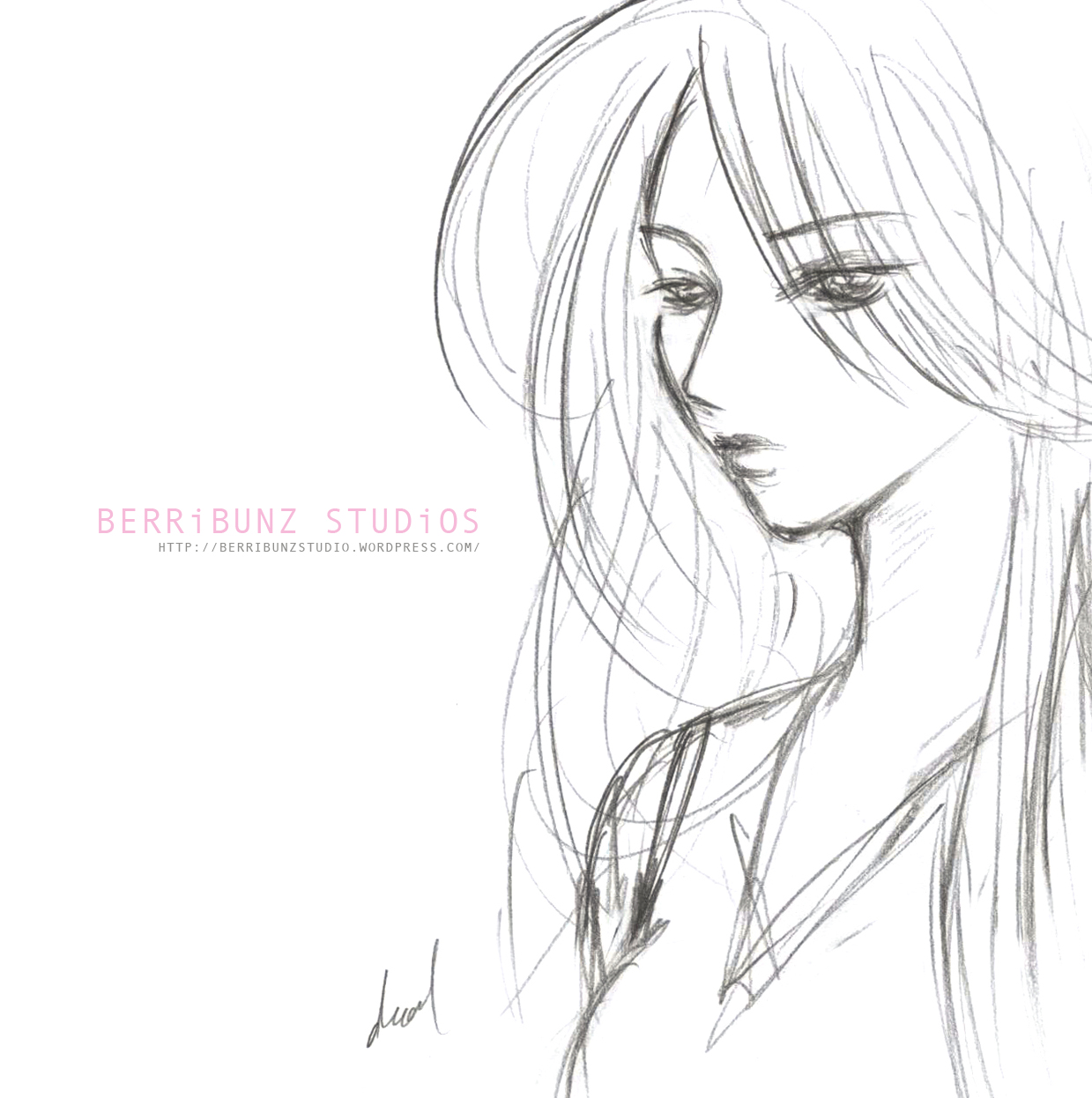 1239x1246 Sad Anime Girl Sketch