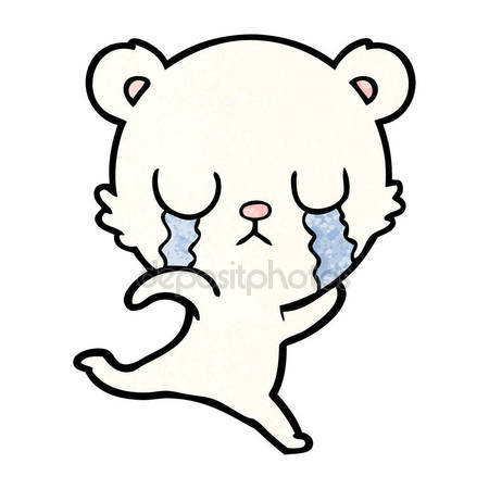 450x450 Sad Little Polar Bear Cartoon Stock Vector Lineartestpilot