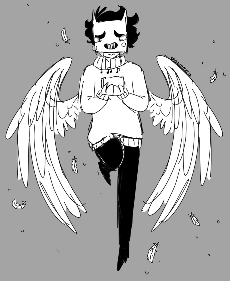 807x989 Sad Cat Bird Sketch By Spuddypotat