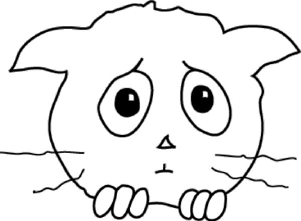 600x441 Cat Sad Clip Art