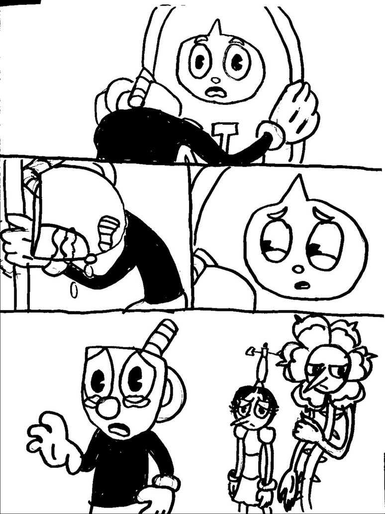 774x1033 Sad Cuphead Drawing By Hattafan2593