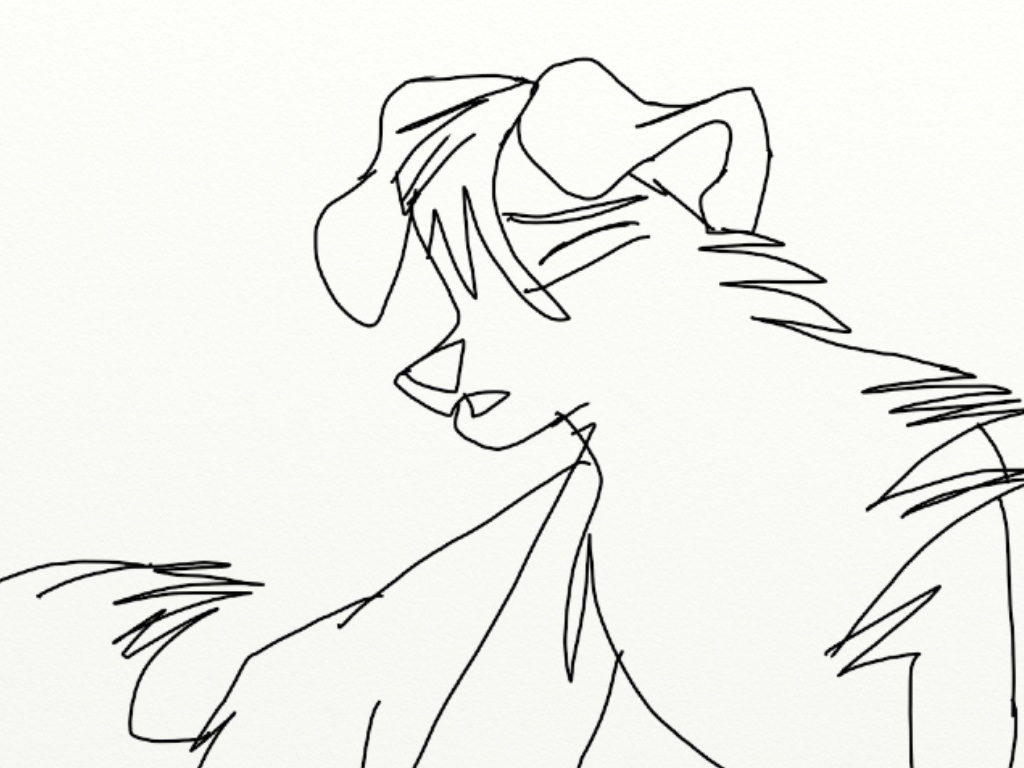 1024x768 Requestsad Dog Lineart By Strikerroyallove