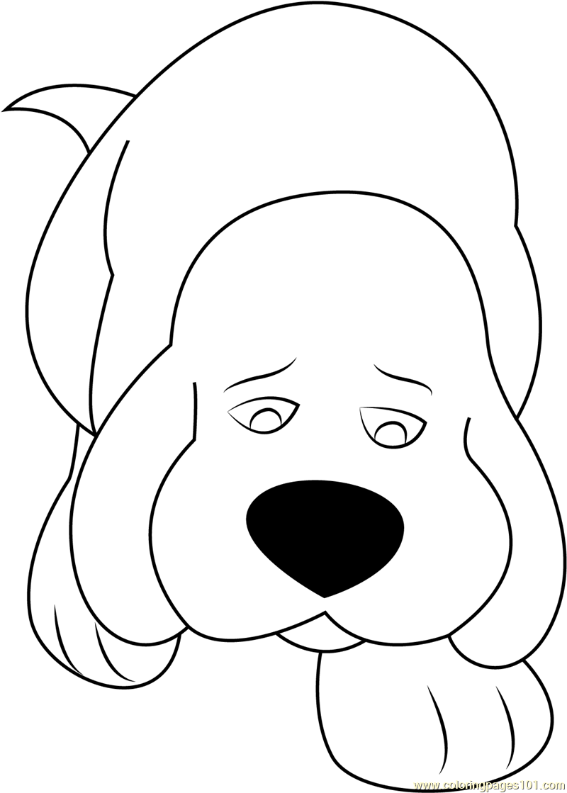 800x1119 Sad Clifford Coloring Page