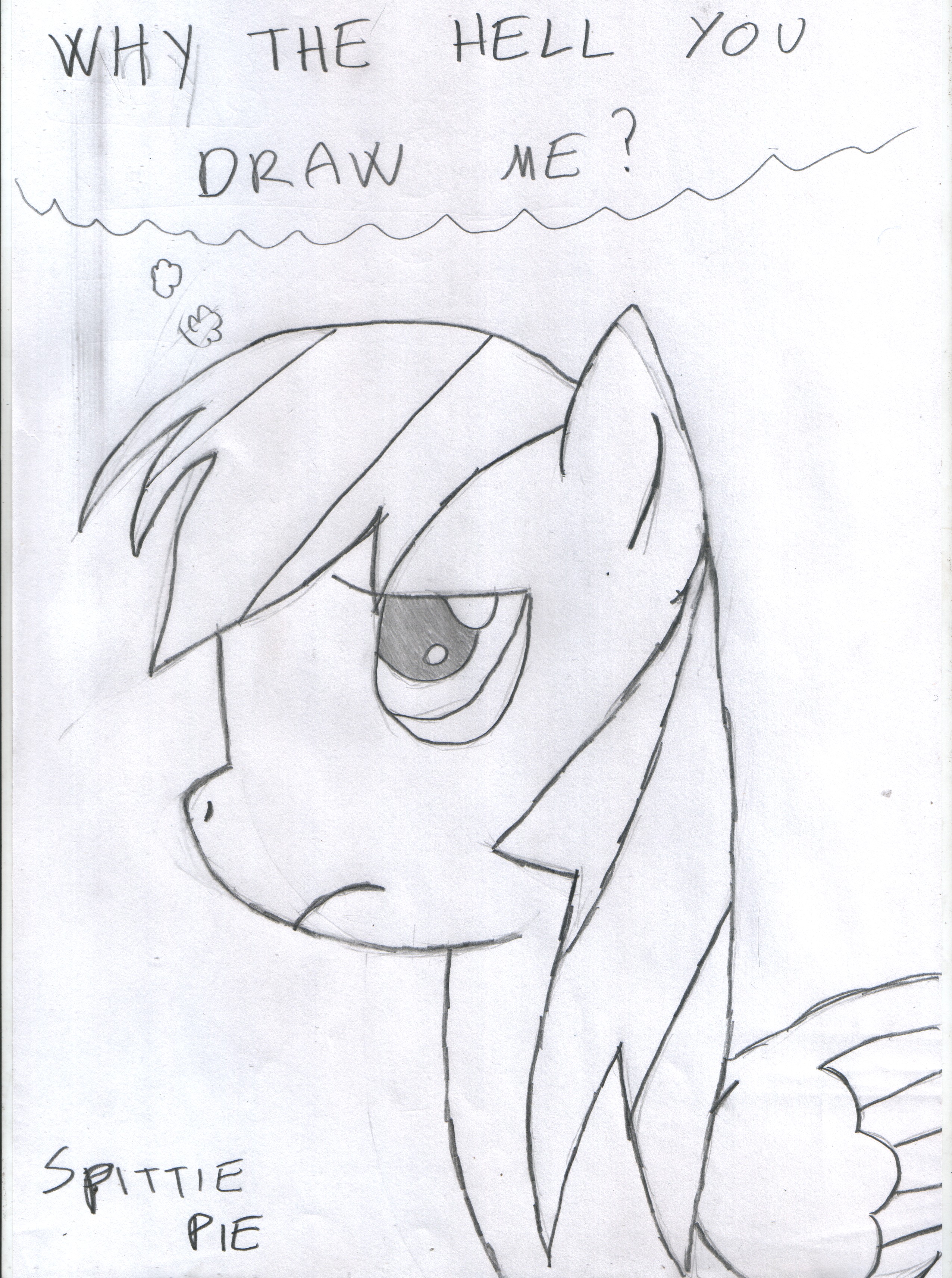 2552x3424 Sad Rainbow Dash Drawing By Spittiepie