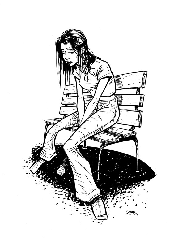 550x769 Sad Girl Sketch