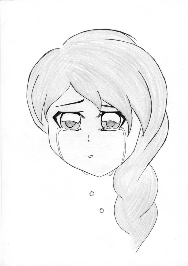 752x1063 Crying Anime Girl By Pratistha05