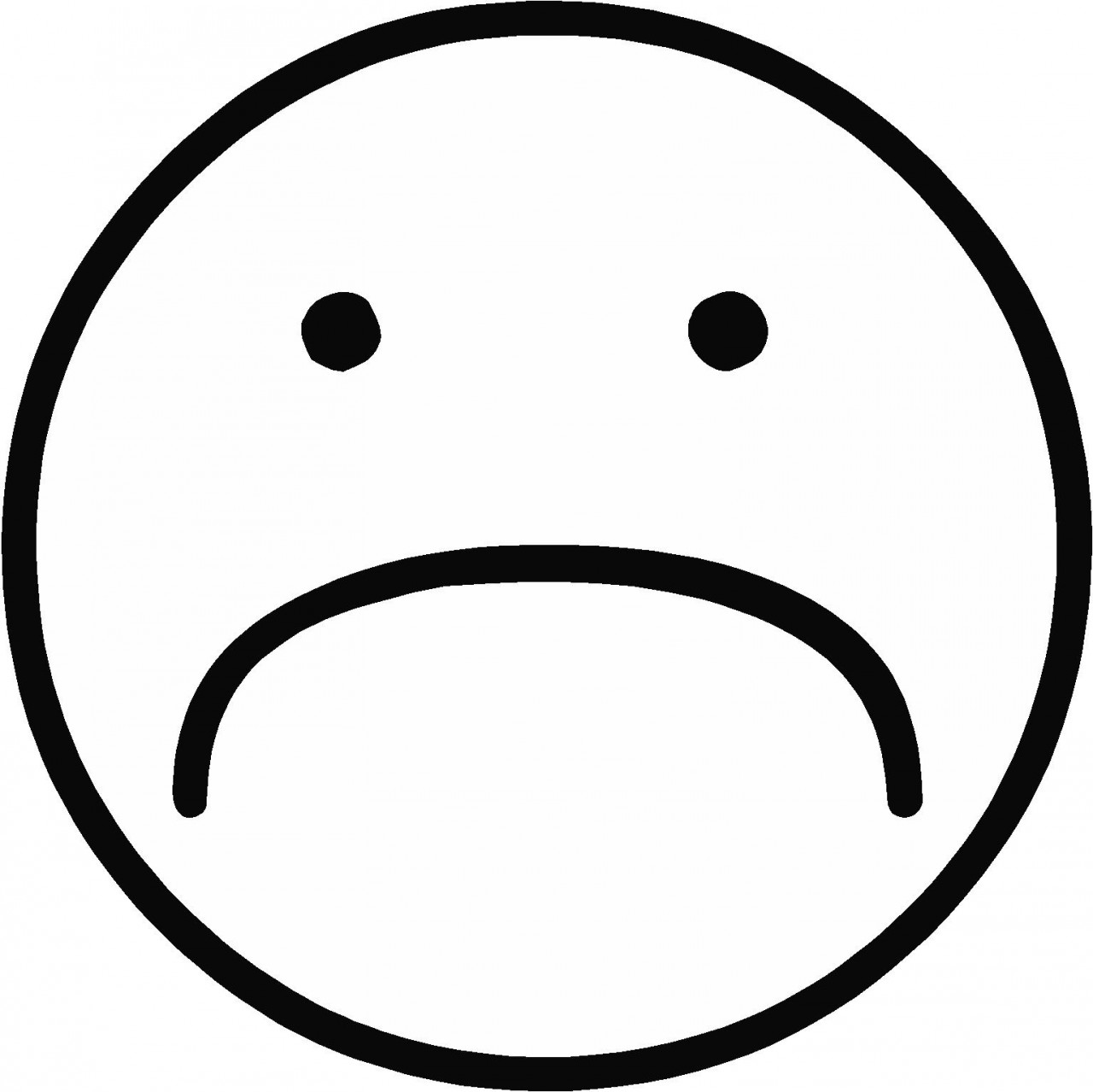 1280x1279 Sad Face Coloring Pages