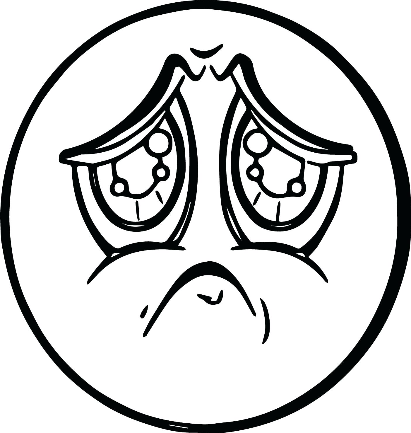 1404x1478 Coloring Sad Face Coloring Page