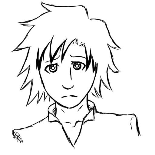 512x512 Sad Guy Sketch By Faded Phoenix