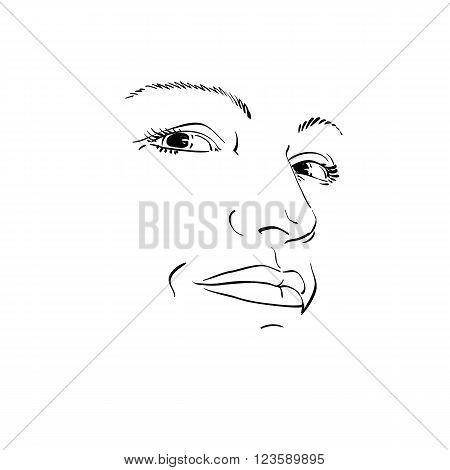 450x470 Facial Expression Hand Drawn Vector Amp Photo Bigstock