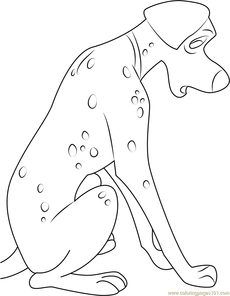 800x1031 Sad Dalmatian Coloring Page