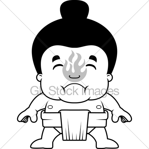 500x500 Cartoon Sumo Boy Sad Gl Stock Images