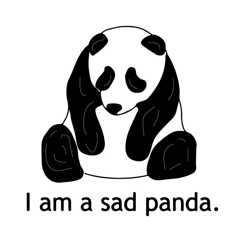 800x800 Sad Bear Panda Frowning Canvas Prints By Sadpanda519 Redbubble