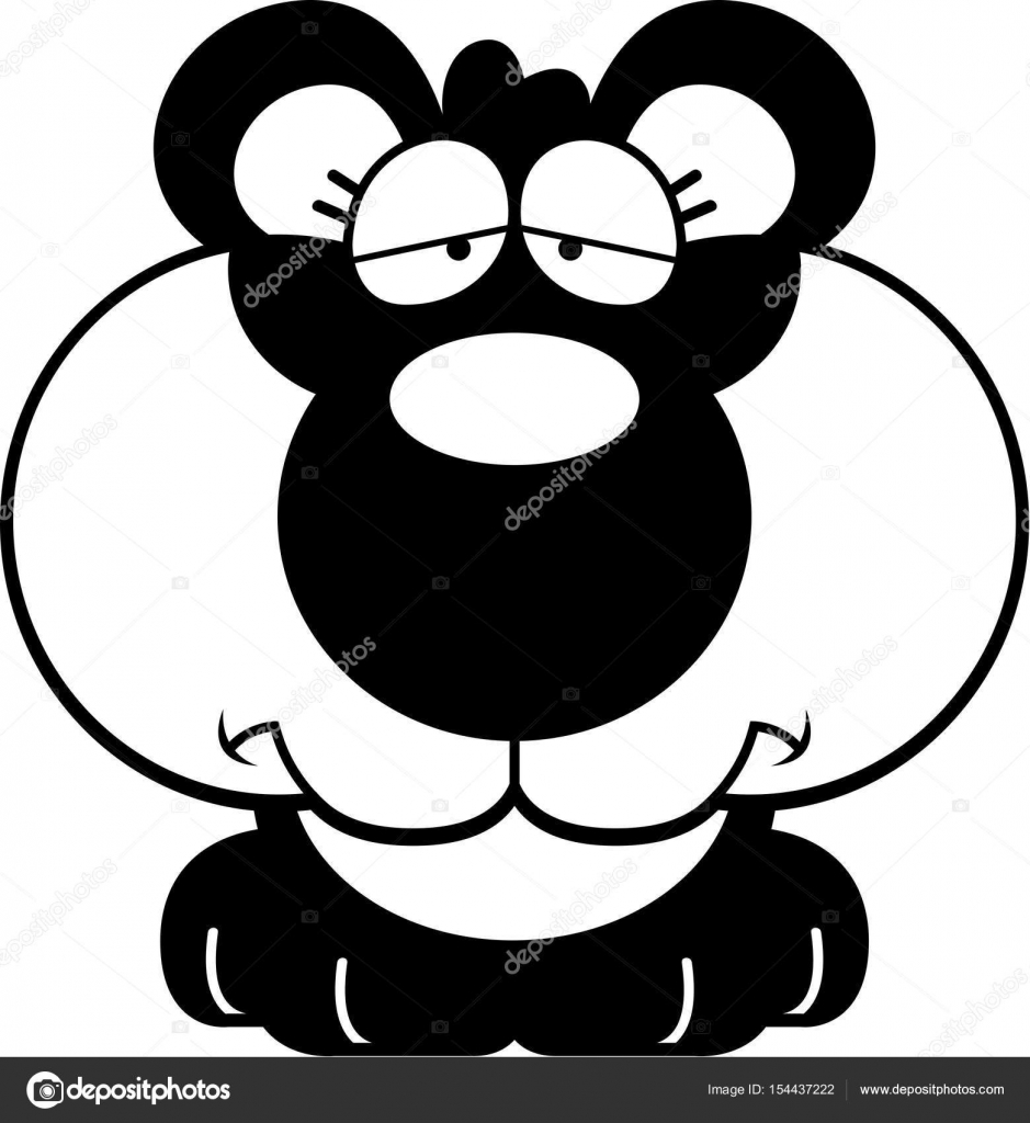 939x1024 Cartoon Sad Panda Cub Stock Vector Cthoman