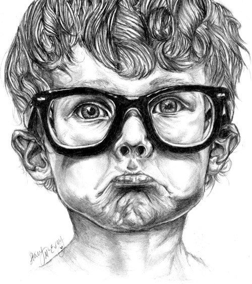 500x562 Sad Kid Draw Parents