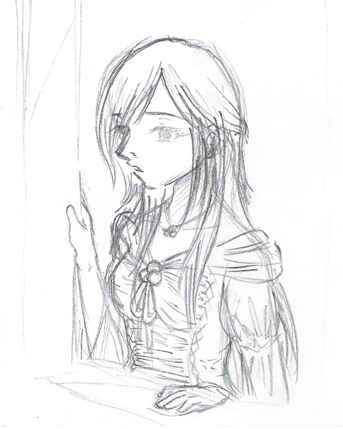 500x626 Sad Princess Sketch By Shiroi Neko Da