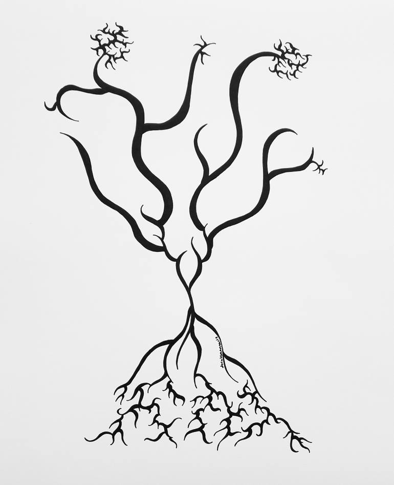 770x947 Saatchi Art Three Of Sadness Drawing By Dorota Anna Undrych