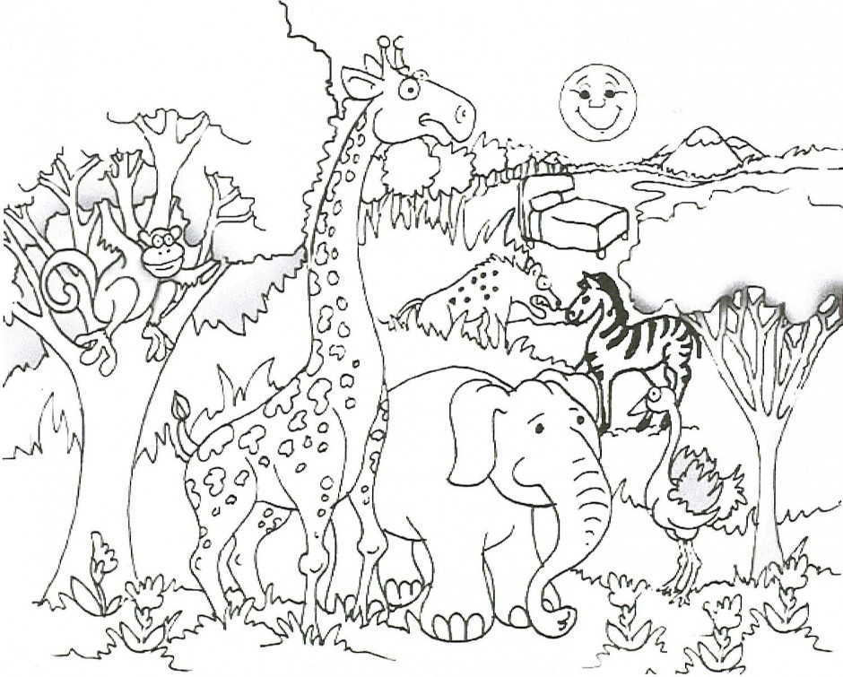 940x755 Inspirational Safari Coloring Pages 48 For Your Download