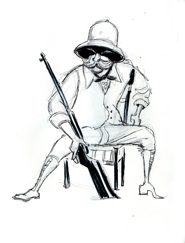 600x786 Safari Hunter Theme, Photo And Artwork The Drawing Club