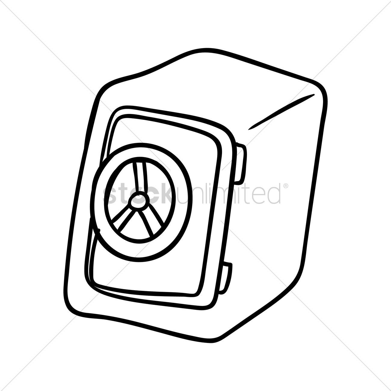 1300x1300 Safe Deposit Box Vector Image