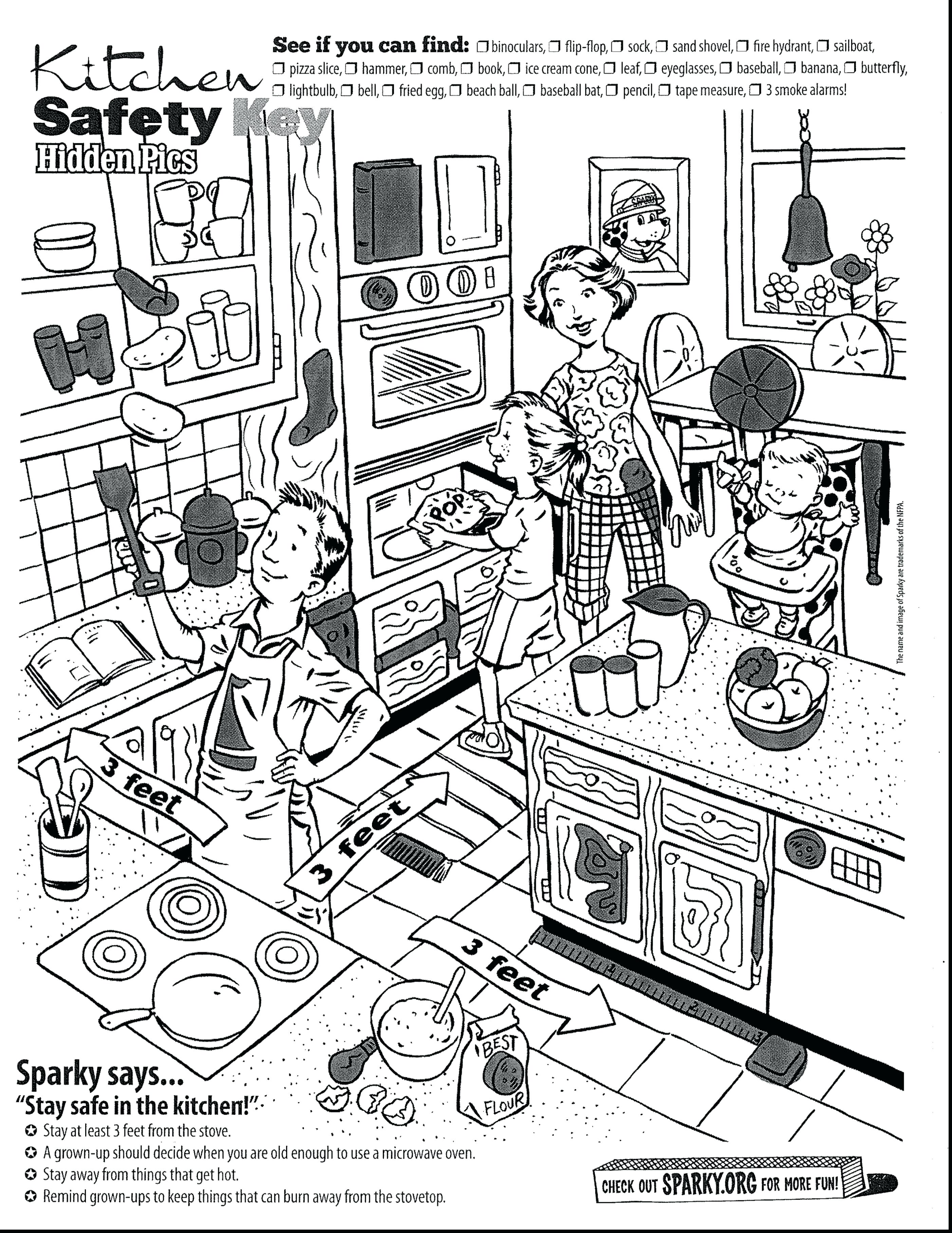 2805x3630 Coloring Kitchen Coloring Page