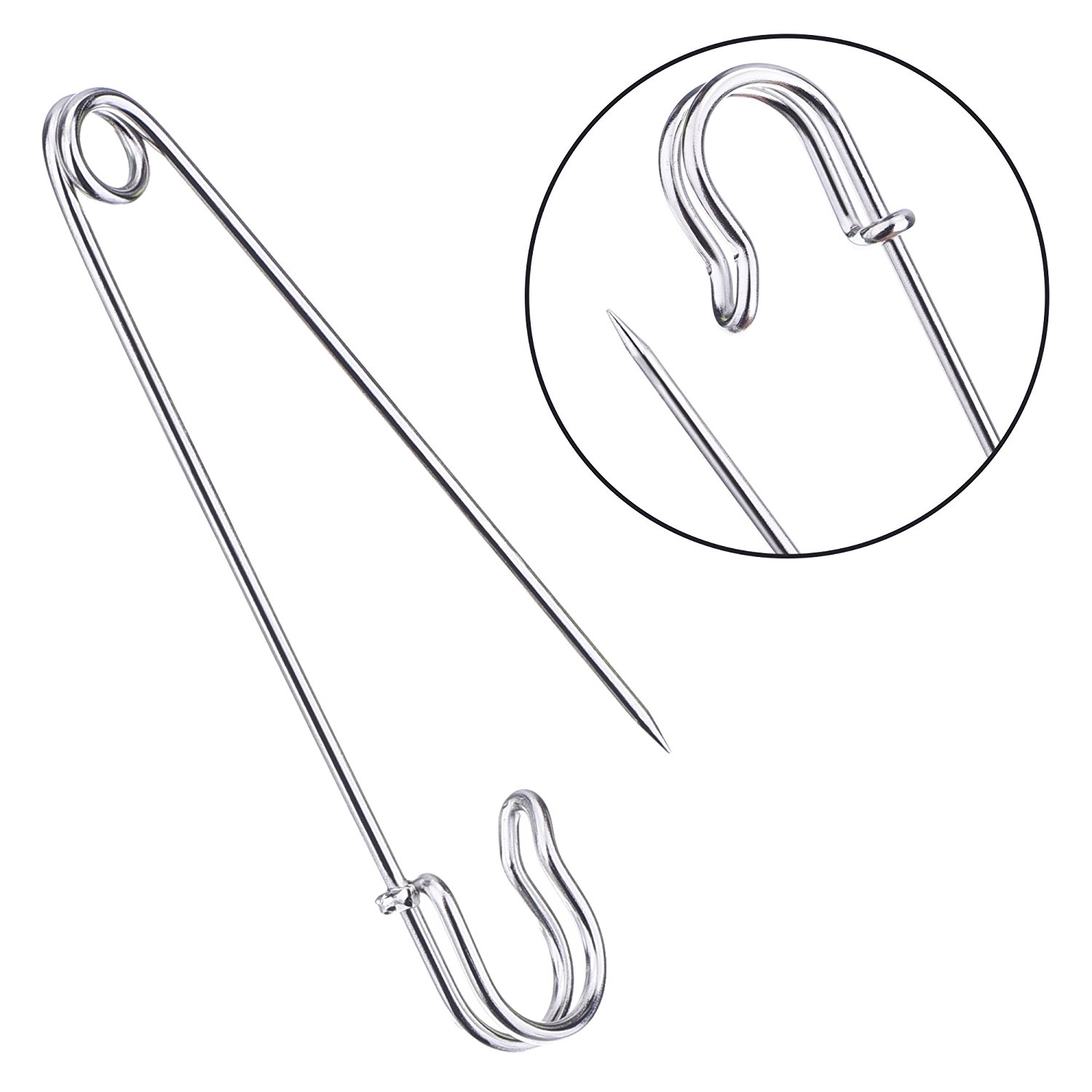 1500x1500 Stainless Steel Safety Pins Blanket Pins 4 Inch Extra Large, 15