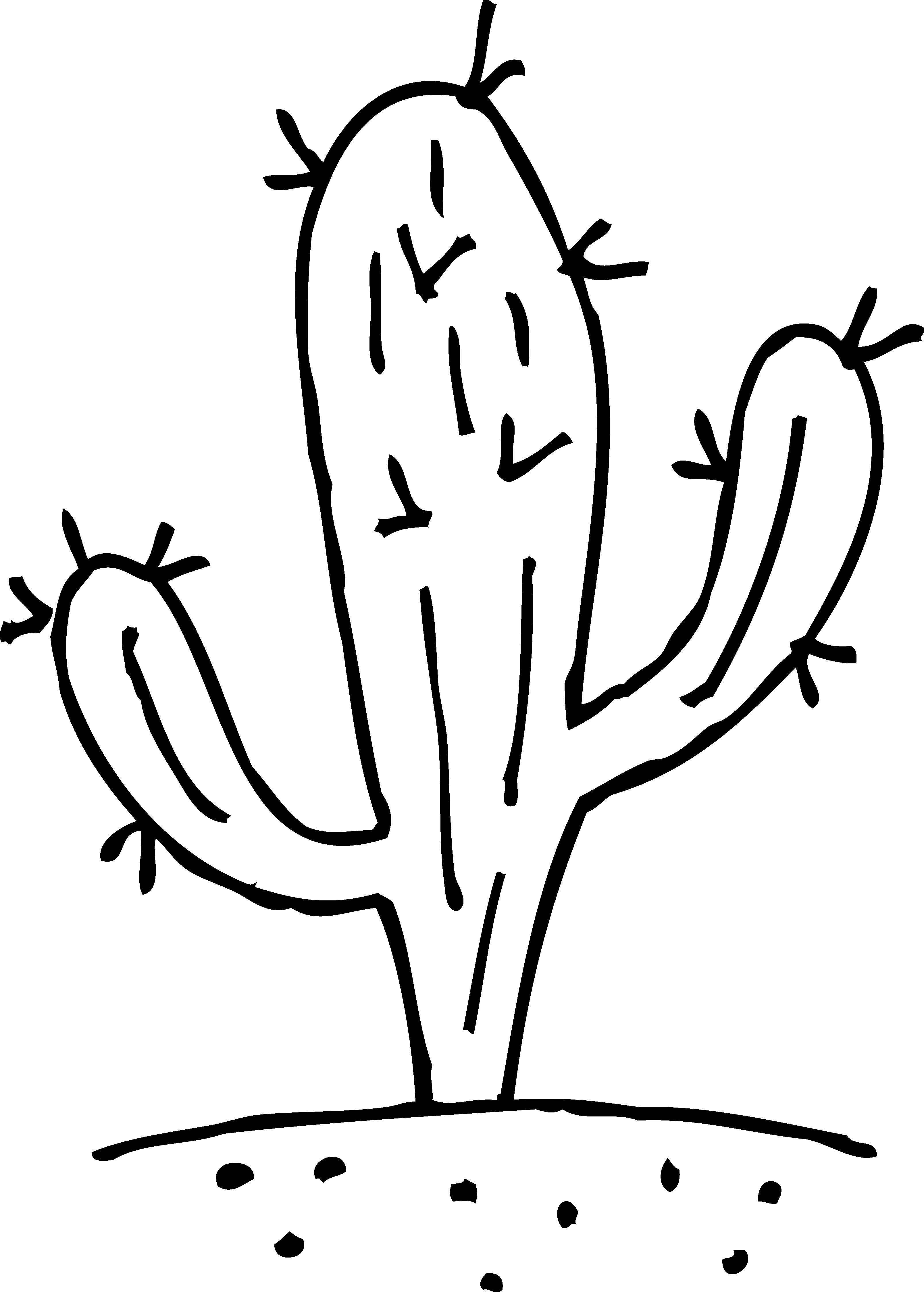 3216x4497 Astounding Cactus Clip Art Black And White With Cactus Coloring
